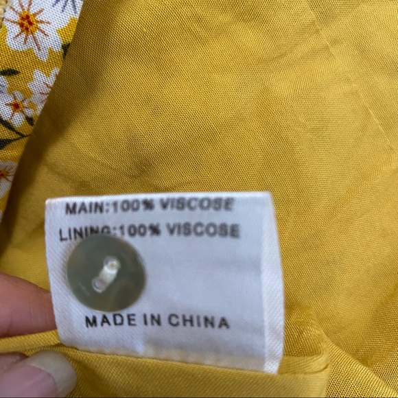 Princess Polly | Yellow Floral Print Mini Dress - Picture 8 of 8